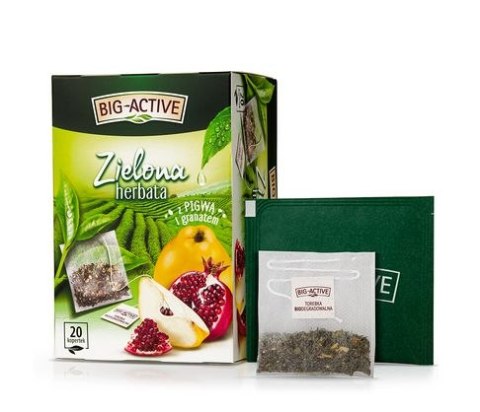 Herbata BIG-ACTIVE PIGWA-GRANAT zielona 20 kopert/34g Herbata BIG-ACTIVE PIGWA-GRANAT zielona 20 kopert/34g