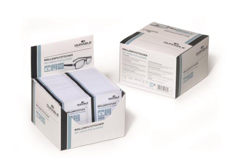 Chusteczki do czyszczenia okularów DURABLE (585302) 100szt (50x2szt) Chusteczki do czyszczenia okularów DURABLE (585302) 100szt (50x2szt)