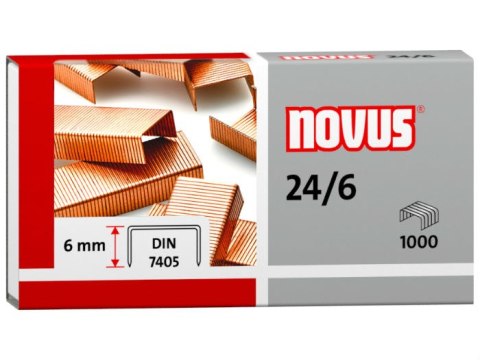 Zszywki miedziowane 24/6 1000szt NOVUS 040-0206 Zszywki miedziowane 24/6 1000szt NOVUS 040-0206
