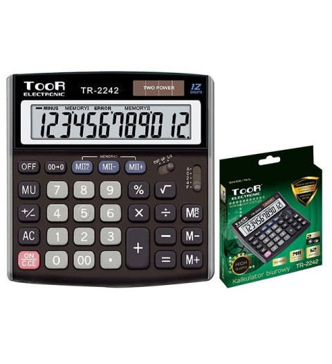 Kalkulator dwuliniowy TOOR TR-310DB-W 10-pozycyjny 120-1904 (X) Kalkulator dwuliniowy TOOR TR-310DB-W 10-pozycyjny 120-1904 (X)