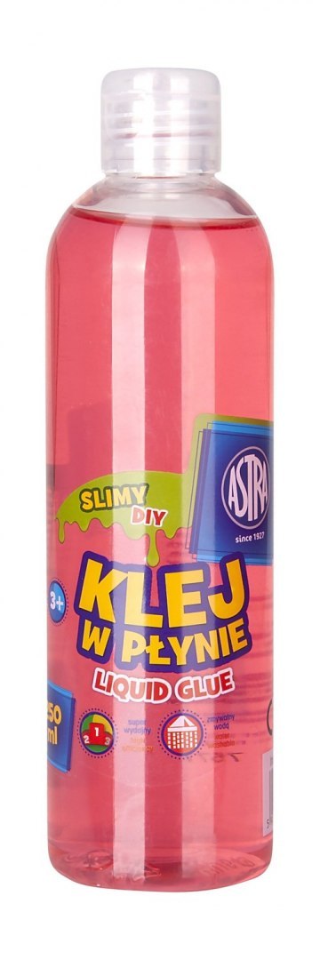 Klej w płynie transparentny różowy 250 ml ASTRA, 401119008 Klej w płynie transparentny różowy 250 ml ASTRA, 401119008