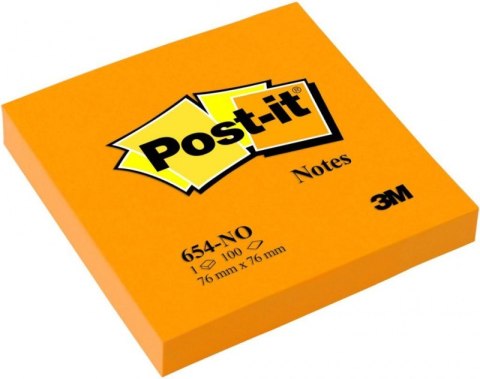 Bloczek samoprzylepny POST-IT_ (654N), 76x76mm, 1x100 kart., jaskrawy pomarańczowy Bloczek samoprzylepny POST-IT_ (654N), 76x76mm, 1x100 kart., jaskrawy pomarańczowy