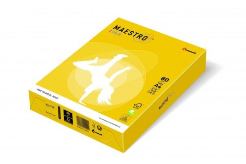 Papier xero MAESTRO COLOR A4 80g IG50 żółć siarkowa Papier xero MAESTRO COLOR A4 80g IG50 żółć siarkowa