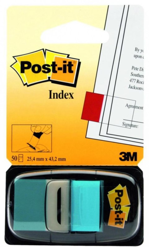 Zakładki indeksujące POST-IT (680-23), PP, 25,4x43,2mm, 50 kart., jaskrawoniebieskie Zakładki indeksujące POST-IT (680-23), PP, 25,4x43,2mm, 50 kart., jaskrawoniebieskie
