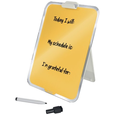 Szklana tabliczka na biurko Leitz Cosy, żółty 39470019 Szklana tabliczka na biurko Leitz Cosy, żółty 39470019