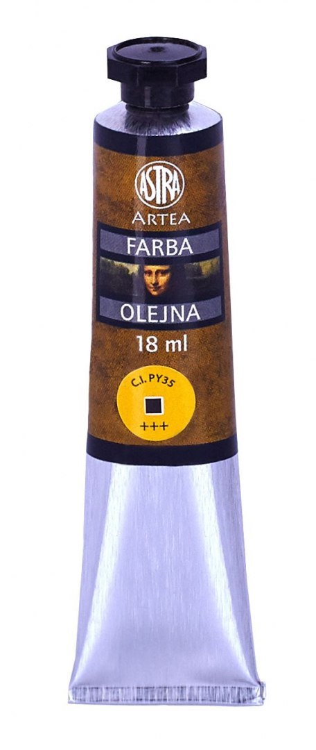 Farba olejna Astra tuba 18ml - kadmium żółty jasny, 83410958 Farba olejna Astra tuba 18ml - kadmium żółty jasny, 83410958