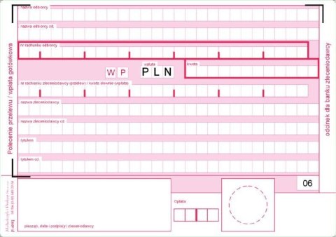 Polecenie przelewu, (1+1) A6 80kartek, 10-449-5M DOTTS Polecenie przelewu, (1+1) A6 80kartek, 10-449-5M DOTTS