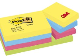 Bloczek samoprzylepny POST-IT (653-TFEN), 38x51mm, 12x100 kart., ENERGETIC