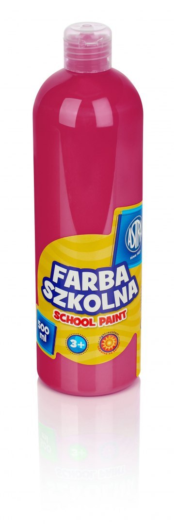 Farba szkolna Astra 500 ml - różowa, 301109003