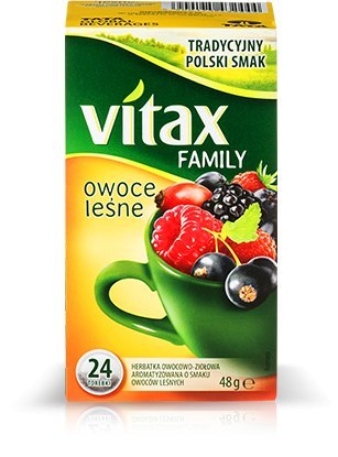 Herbata VITAX FAMILY OWOCE LEŚNE (24 saszetek) bez zawieszki Herbata VITAX FAMILY OWOCE LEŚNE (24 saszetek) bez zawieszki