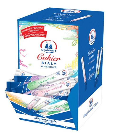 Cukier biały w saszetkach 200x5gr Cukier biały w saszetkach 200x5gr
