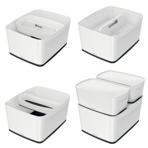 Pojemnik_ MyBox duży z pokrywką, biało-czarny 52161095 Pojemnik_ MyBox duży z pokrywką, biało-czarny 52161095