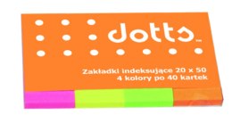 Zakładka indeksująca DOTTS 20x50 4x40kartek brilliant (NSP20/50/D)