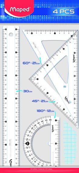 Zestaw MAXI linijka 30cm,ekierka ,kątomierz 242830 MAPED