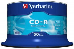 Płyta CD-R VERBATIM CAKE (50) Extra Protection 700MB x52 43351