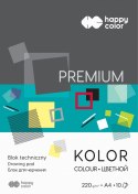 Blok techniczny PREMIUM kolorowy A4, 220g, 10 ark, Happy Color HA 3722 2030-09