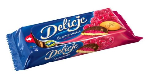 Ciastka DELICJE Szampańskie malina 147g Ciastka DELICJE Szampańskie malina 147g