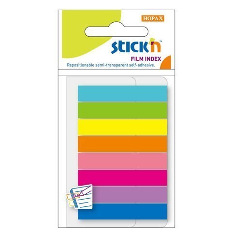 Zakładki indeksujące 45x8mm mix 8 kolorów neon STICKN 21401 Zakładki indeksujące 45x8mm mix 8 kolorów neon STICKN 21401