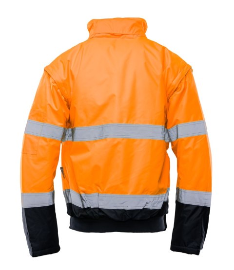 BOMBER BENEFIT HI-VI 2W1 - KAT.II KLASA 3 wstawka GRANAT - POMARAŃCZOWY