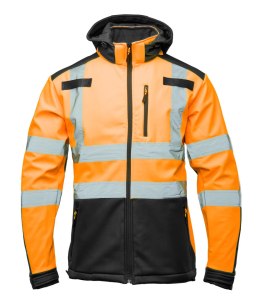 SOFTSHELL BRIXTON FLASH WSTAWKA GRANAT BF005 Z PASAMI ODBLASK. POMARAŃCZ KAT 2 klasa2