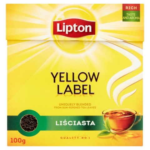 Herbata LIPTON YELLOW LABEL liściasta 100g Herbata LIPTON YELLOW LABEL liściasta 100g