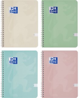 Kołozeszyt Oxford Touch Pastelowy 2-spiralny A5 80 kartek 90 g kratka 5x5 mm 400175357