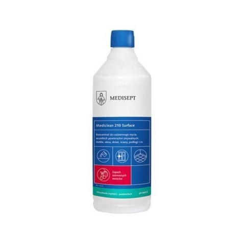 MEDICLEAN 210 Surface Uniwersalny koncentrat do mycia wszelkich powierzchni wodoodpornych 1l (czerwone owoce) MEDICLEAN 210 Surface Uniwersalny koncentrat do mycia wszelkich powierzchni wodoodpornych 1l (czerwone owoce)