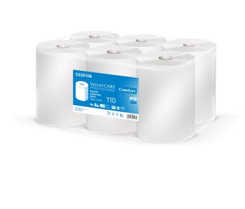 Ręczniki papierowe celuloza, 2 warstwy, biały, 110m - 478 listków VELVET PROFESSIONAL MAXI 5220106 op. 6szt. Ręczniki papierowe celuloza, 2 warstwy, biały, 110m - 478 listków VELVET PROFESSIONAL MAXI 5220106 op. 6szt.