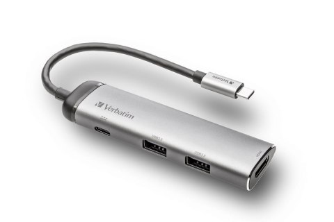 Stacja dokująca VERBATIM MULTIMEDIA ADAPTER HUB Type-C to 2xUSB HDMI 49140 VMMA1 Stacja dokująca VERBATIM MULTIMEDIA ADAPTER HUB Type-C to 2xUSB HDMI 49140 VMMA1