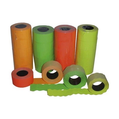 Taśma do metkownicy 2rzędowa 26x16mm prosta różowa Taśma do metkownicy 2rzędowa 26x16mm prosta różowa