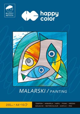 Blok malarski Młody Artysta, A4, 10 ark, 200g, Happy Color HA 3720 2030-M10