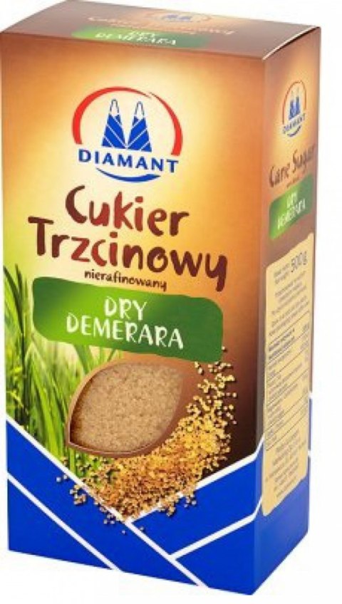 Cukier DIAMANT trzcinowy sypki 0.5kg Dry Demerara 500g