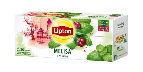Herbata LIPTON MELISA Z WIŚNIĄ 20t ziołowa Herbata LIPTON MELISA Z WIŚNIĄ 20t ziołowa