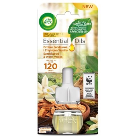 AIR WICK odświeżacz Elektryczny Drzewo Sandałowe i Zmysłowa Wanilia wkład 19 ml 10134 AIR WICK odświeżacz Elektryczny Drzewo Sandałowe i Zmysłowa Wanilia wkład 19 ml 10134