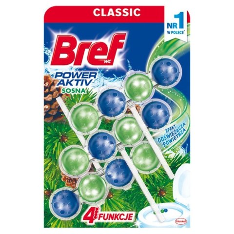 BREF Zawieszka WC POWER AKTIV 3x50g Pine 53340 BREF Zawieszka WC POWER AKTIV 3x50g Pine 53340