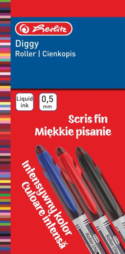 Cienkopis Diggy 0,5mm czarny 9476570 Herlitz Cienkopis Diggy 0,5mm czarny 9476570 Herlitz