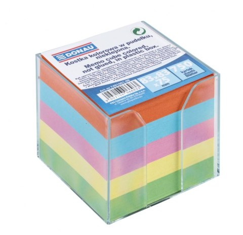 Kostka DONAU nieklejona, w pudełku, 92x92x82mm, mix kolorów Kostka DONAU nieklejona, w pudełku, 92x92x82mm, mix kolorów