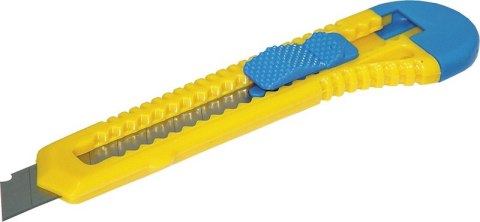 Nóż biurowy DONAU 18mm, plastikowy, z blokadą, niebiesko-żółty Nóż biurowy DONAU 18mm, plastikowy, z blokadą, niebiesko-żółty