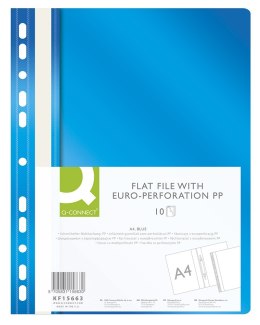 Skoroszyt Q-CONNECT, PP, A4, standard, 120/170mikr., wpinany, niebieski
