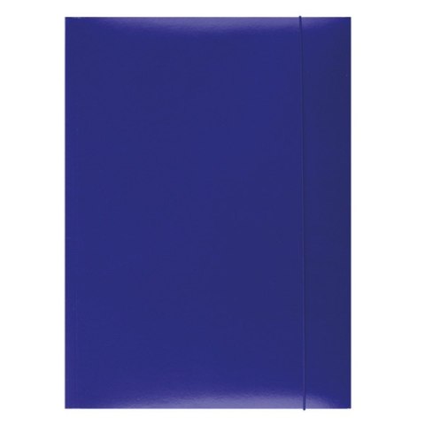 Teczka z gumką OFFICE PRODUCTS, karton, A4, 300gsm, 3-skrz., niebieska Teczka z gumką OFFICE PRODUCTS, karton, A4, 300gsm, 3-skrz., niebieska