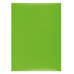 Teczka z gumką OFFICE PRODUCTS, karton, A4, 300gsm, 3-skrz., zielona