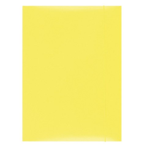 Teczka z gumką OFFICE PRODUCTS, karton, A4, 300gsm, 3-skrz., żółta Teczka z gumką OFFICE PRODUCTS, karton, A4, 300gsm, 3-skrz., żółta