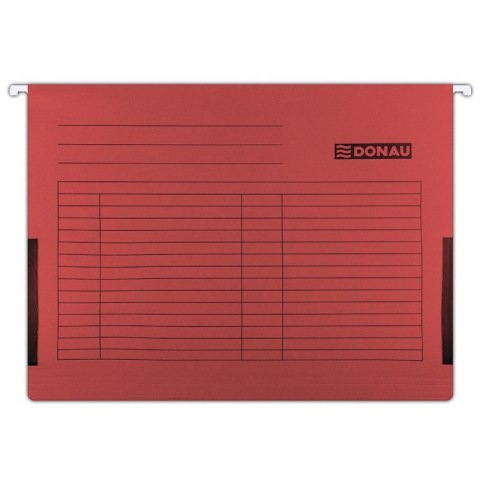 Teczka zawieszkowa DONAU z boczkami, A4, 230gsm, czerwona Teczka zawieszkowa DONAU z boczkami, A4, 230gsm, czerwona
