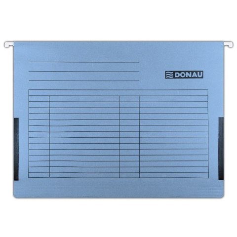 Teczka zawieszkowa DONAU z boczkami, A4, 230gsm, niebieska Teczka zawieszkowa DONAU z boczkami, A4, 230gsm, niebieska