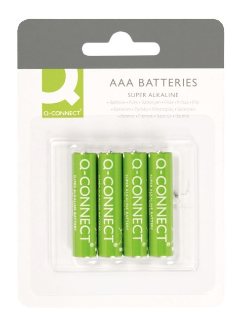 Baterie super-alkaliczne Q-CONNECT AAA, LR03, 1,5V, 4szt. Baterie super-alkaliczne Q-CONNECT AAA, LR03, 1,5V, 4szt.