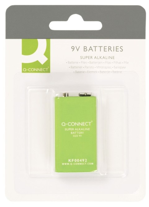 Baterie super-alkaliczne Q-CONNECT E-Block, LR61,9V Baterie super-alkaliczne Q-CONNECT E-Block, LR61,9V
