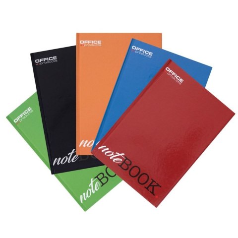 Brulion OFFICE PRODUCTS, A4, w kratkę, 96 kart., mix kolorów Brulion OFFICE PRODUCTS, A4, w kratkę, 96 kart., mix kolorów