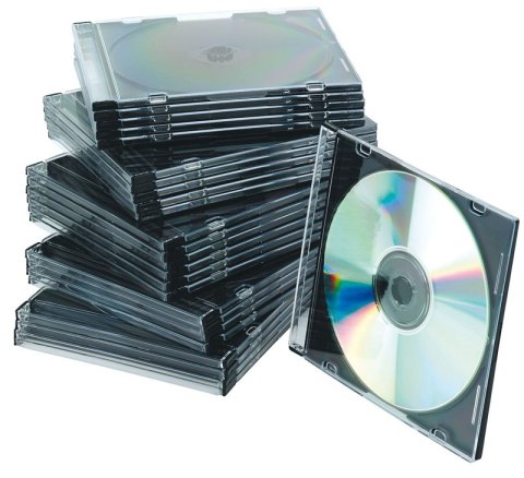 Pudełko na płytę CD/DVD Q-CONNECT, slim, 25szt., przeźroczyste Pudełko na płytę CD/DVD Q-CONNECT, slim, 25szt., przeźroczyste