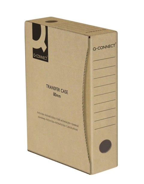 Pudło archiwizacyjne Q-CONNECT, karton, A4/80mm, szare Pudło archiwizacyjne Q-CONNECT, karton, A4/80mm, szare