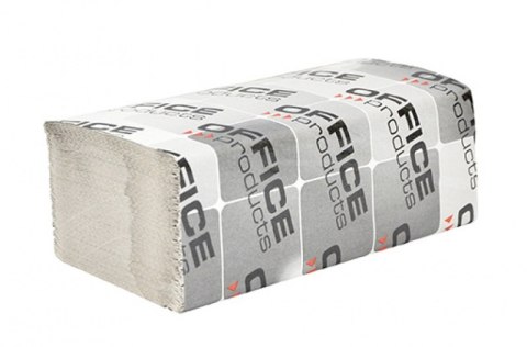 Ręczniki składane ZZ makulaturowe ekonomiczne OFFICE PRODUCTS, 1-warstwowe, 4000 listków, 20szt., szare Ręczniki składane ZZ makulaturowe ekonomiczne OFFICE PRODUCTS, 1-warstwowe, 4000 listków, 20szt., szare